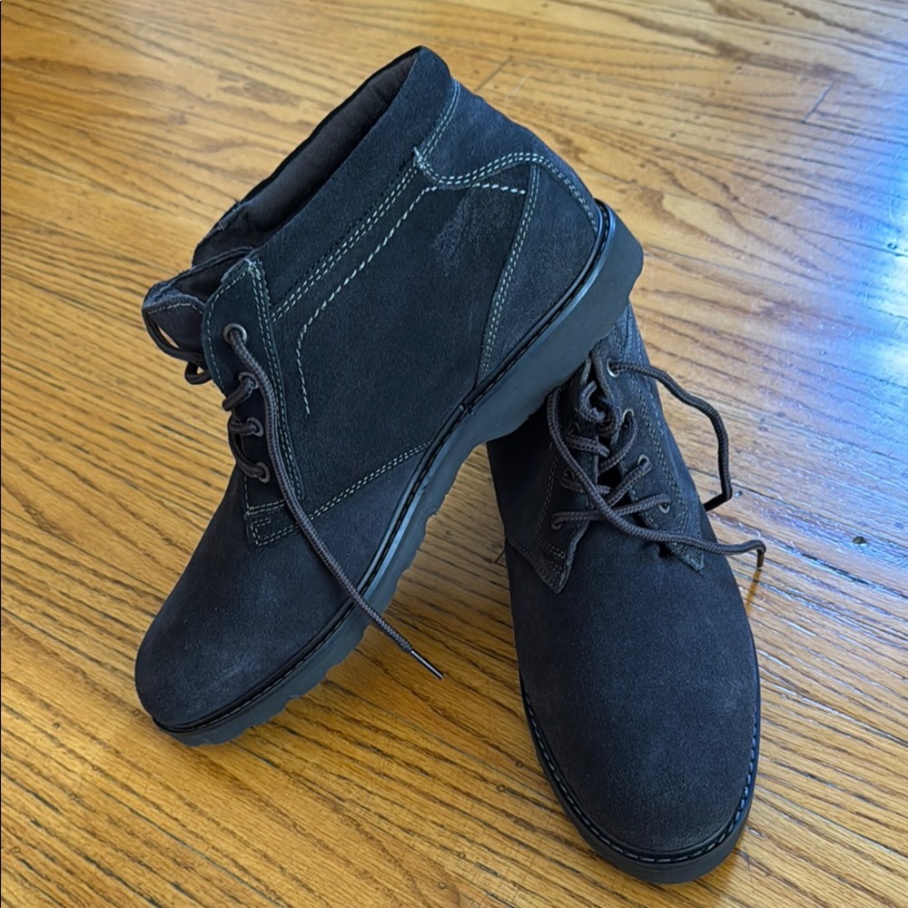 NWOT Nunn Bush Lites Men's Black Suede Ankle Boots